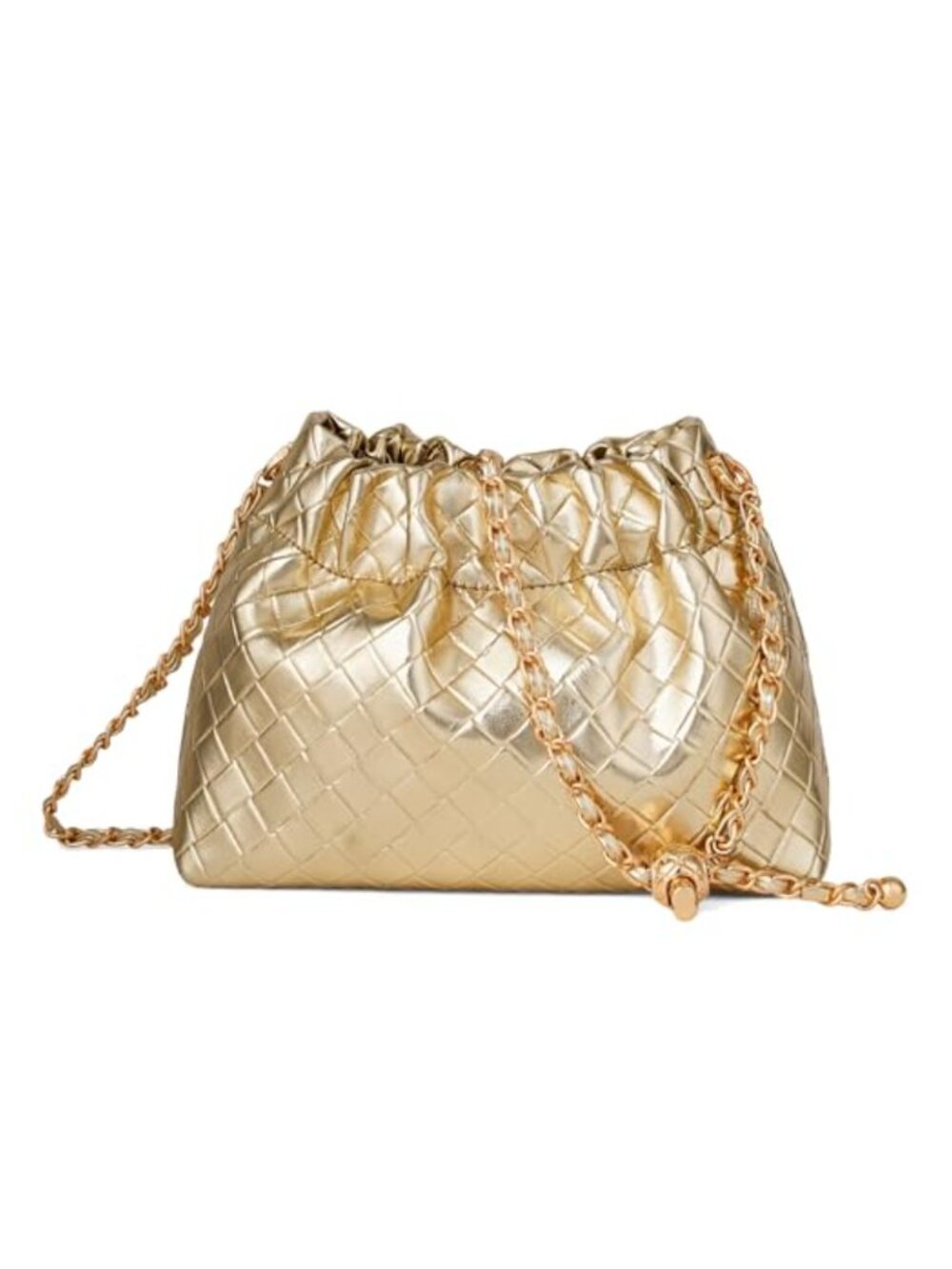 Woven Vegan Leather Crossbody Clutch Mini Dumpling Evening Bag for Women
